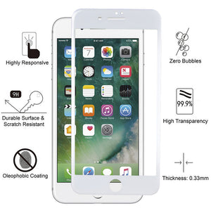 Apple iPhone 7/8 Full Coverage Tempered Glass SPR16 White