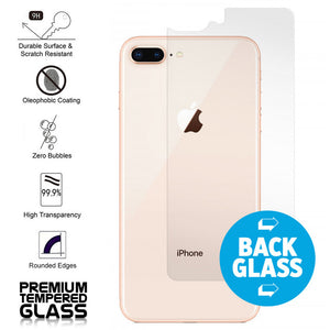 iPhone 8 Plus Rear/Back Coverage Tempered Glass SPR17 Clear