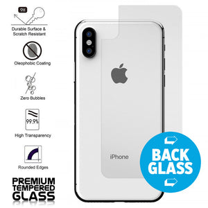 iPhone X/XS Rear/Back Coverage Tempered Glass SPR17 Clear